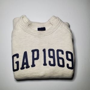 GAP BabyGap Sweatshirt Cream Blue Toddler Boy 2 Years